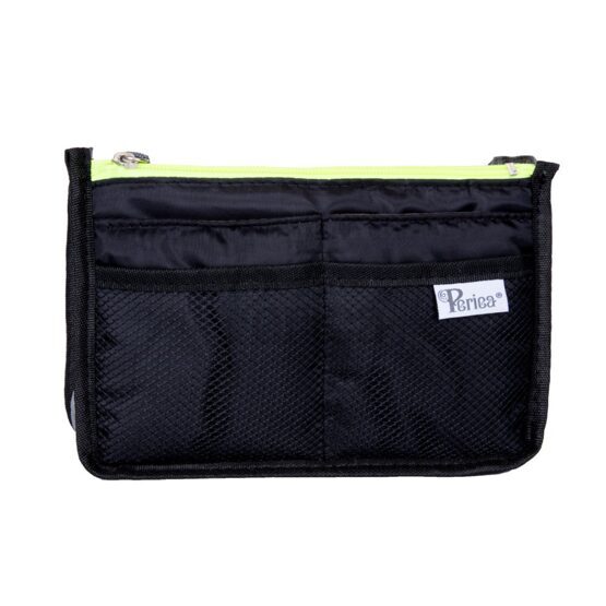Bag in Bag - Black Neon Yellow Zipper Grösse S