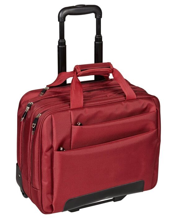 Business Trolley 47cm aus Nylon in Rot