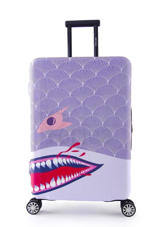 Kofferüberzug Purple Shark Klein (45-50 cm)