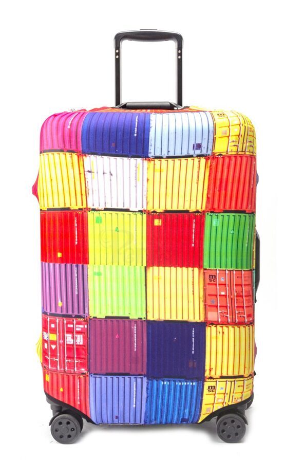 Kofferüberzug Colourful Squares Mittel (55-60 cm)