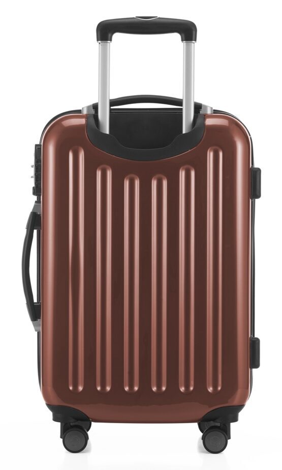Alex - Handgepäck Hartschale glänzend mit TSA in Braun