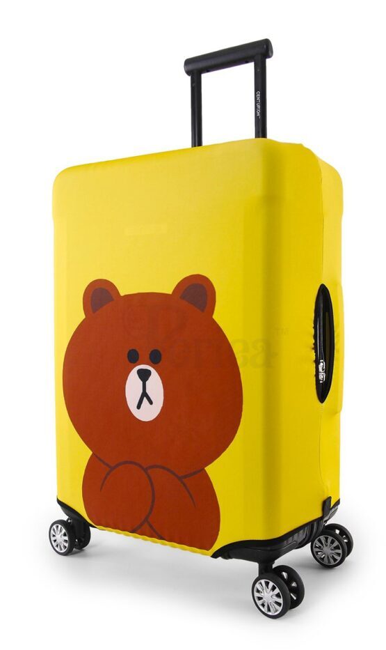 Kofferüberzug Yellow Teddy Mittel (55-60 cm)