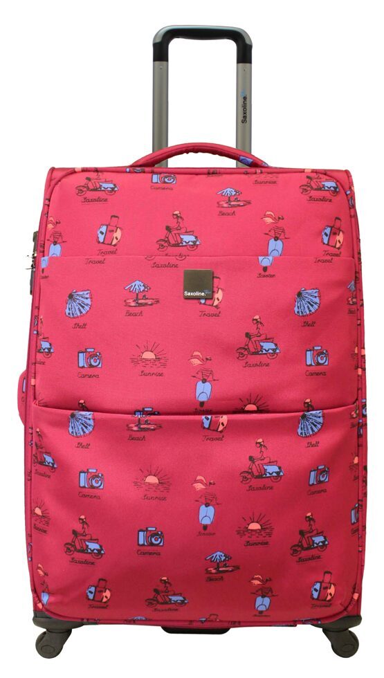 Vespa, Check-In Trolley und Reisetasche in pink