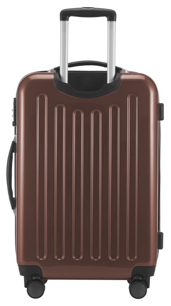 Alex - Koffer Hartschale M glänzend mit TSA in Braun