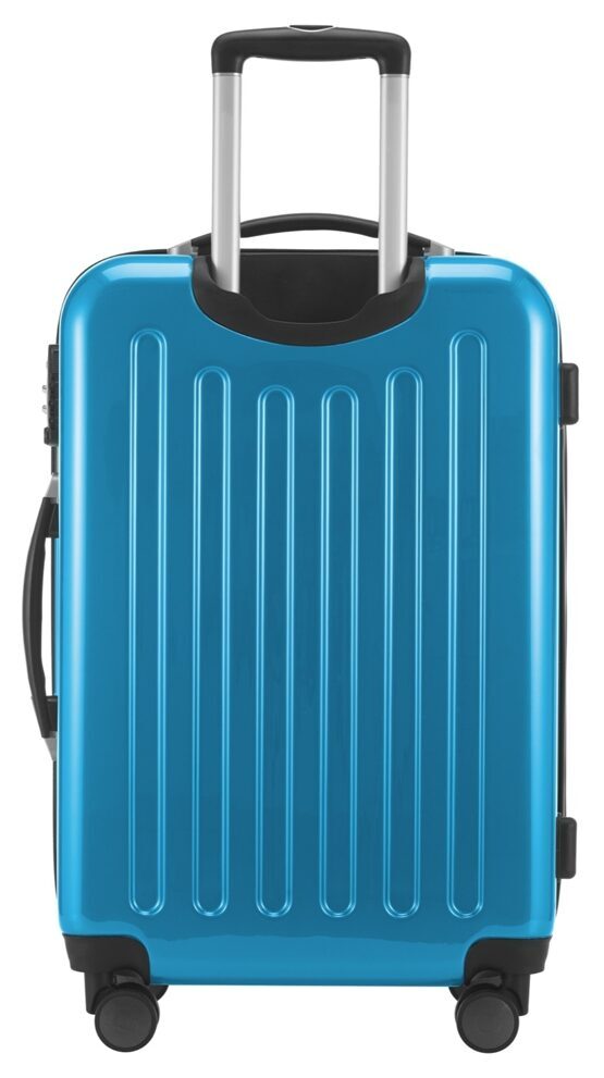 Alex - Koffer Hartschale M glänzend mit TSA in Cyanblau