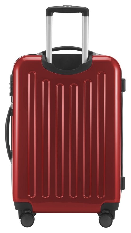 Alex - Koffer Hartschale M glänzend mit TSA in Rot