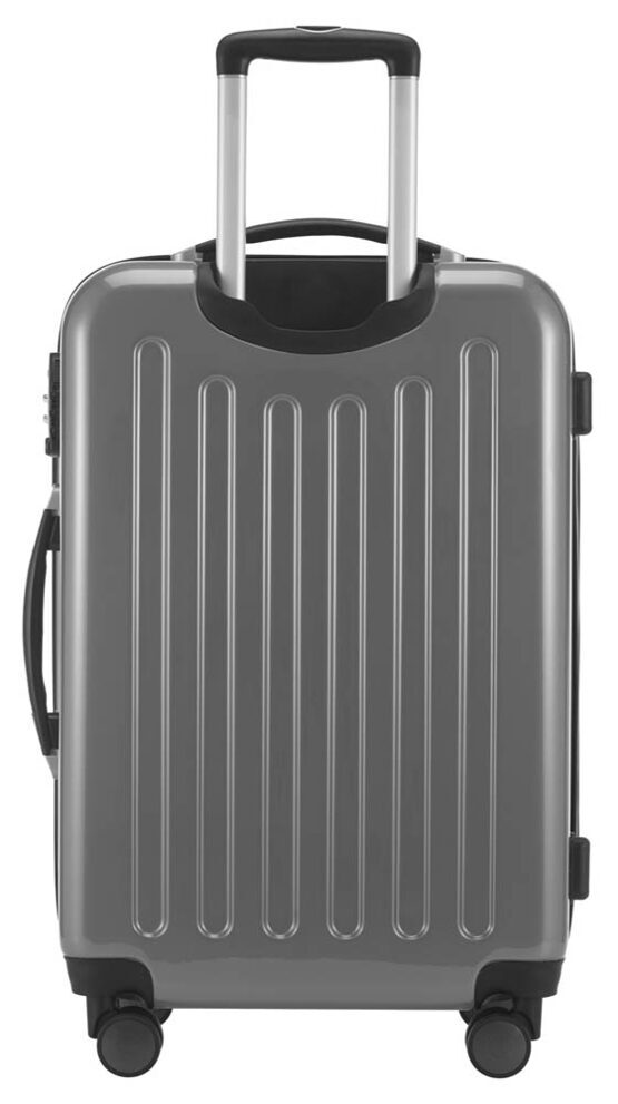 Alex - Koffer Hartschale M glänzend mit TSA in Silber